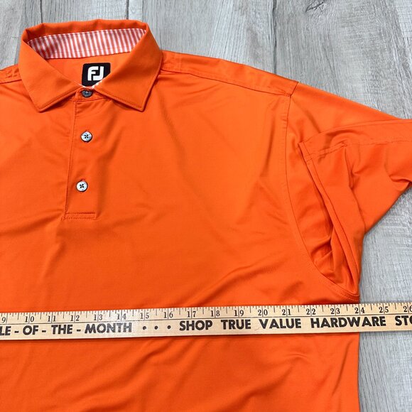 FootJoy Golf Polo Mens Large Tennessee Orange Short Sleeve Athletic Performance - Picture 5 of 8